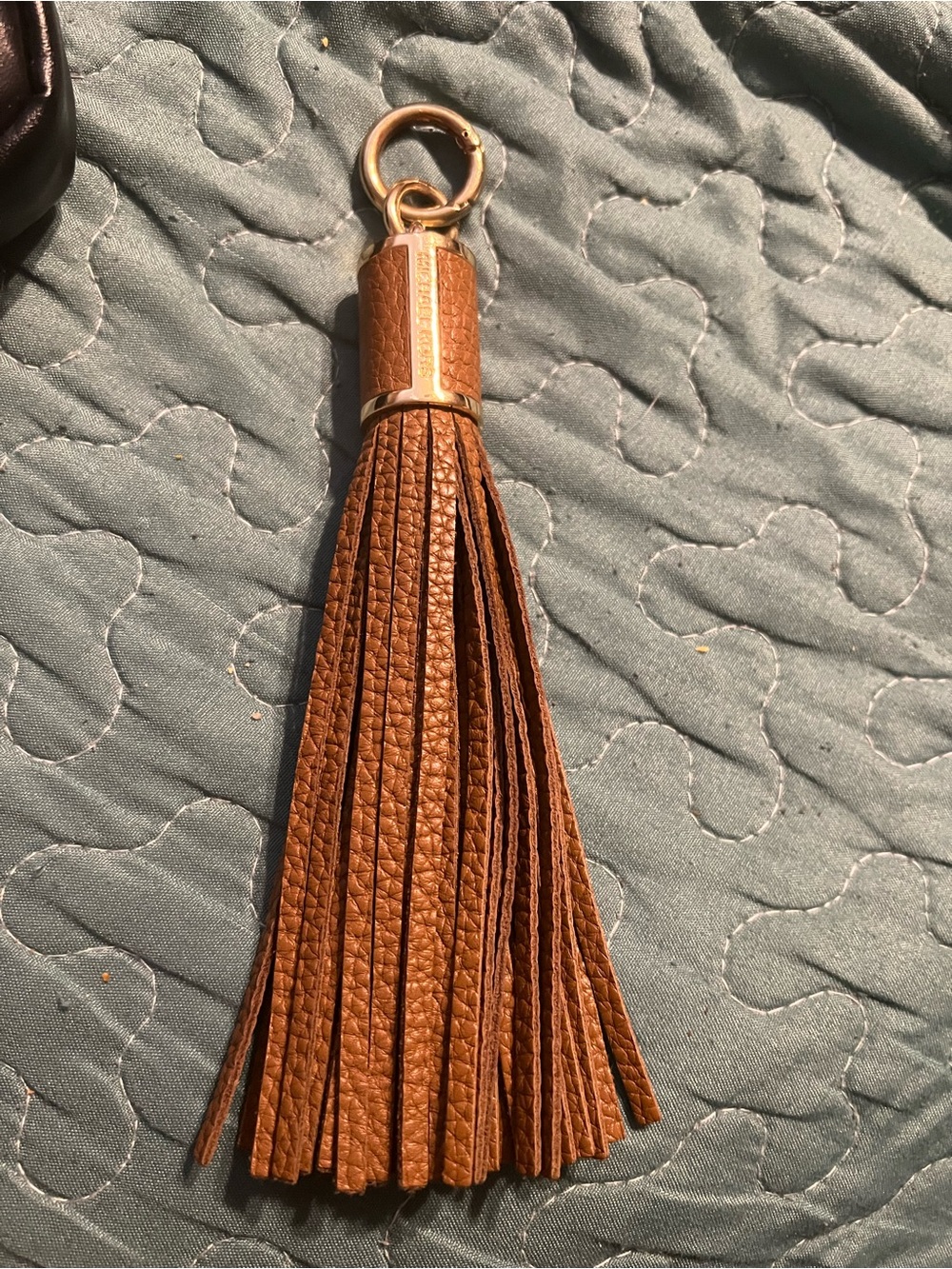 Leather Tassel Keychain - Brown